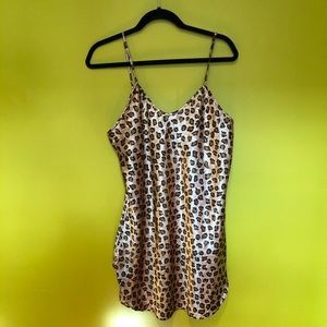 Leopard Print Slip Dress